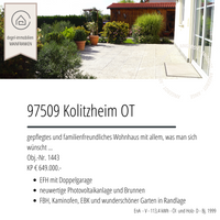Einfamilienhaus in 97509 Kolitzheim OT