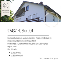 1-2 Familienhaus in 97437 Haßfurt OT Wülflingen